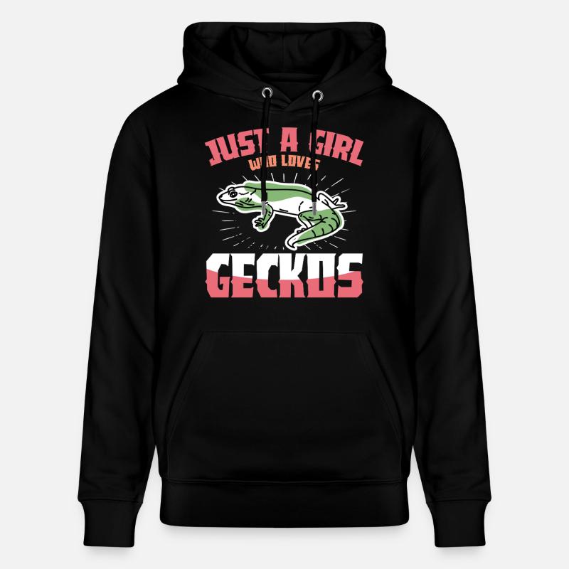 Gecko Vibes: Nur ein Mädchen - Stanley/Stella Unisex Bio-Hoodie CRUISER  - Schwarz