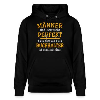 Buchhalter Sprüche - Stanley/Stella Unisex Bio-Hoodie CRUISER  - Schwarz - Vorne - Alina (178cm) & Michal (187cm)