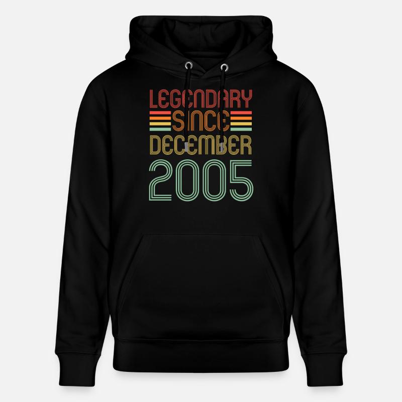 Légendaire depuis décembre 2005, Rétro, anniversaire - Sweat à capuche bio CRUISER Stanley/Stella Unisexe - noir