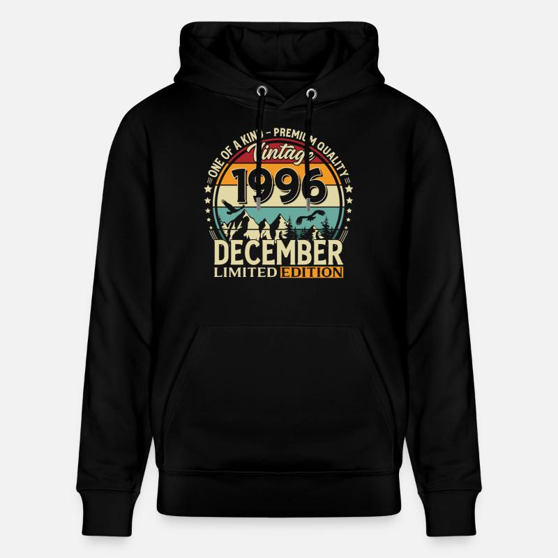 29e anniversaire Millésime décembre 1996 - Sweat à capuche bio CRUISER Stanley/Stella Unisexe - noir