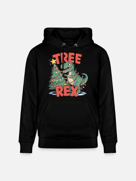 Tree-Rex Motiv für Kinder & Erwachsene - Stanley/Stella Unisex Bio-Hoodie CRUISER - Schwarz