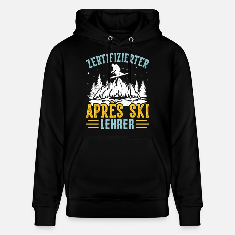 Ski INSTRUCTEUR CERTIFIÉ APRÈS-SKI Lustig - Sweat à capuche bio CRUISER Stanley/Stella Unisexe - noir