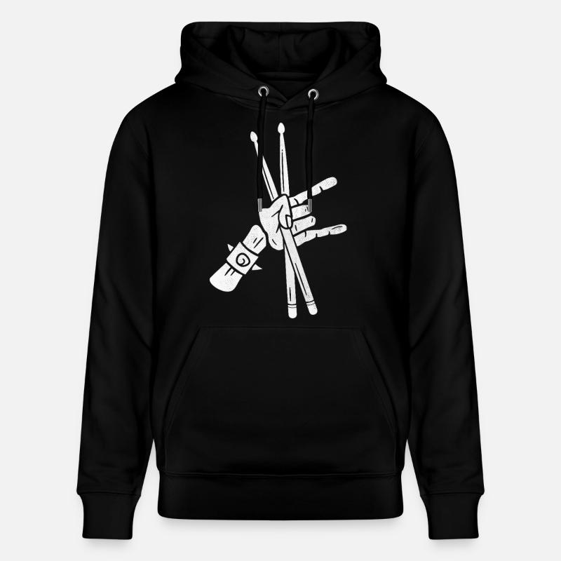 Tambours Batteurs Garçons Batteurs - Sweat à capuche bio CRUISER Stanley/Stella Unisexe - noir
