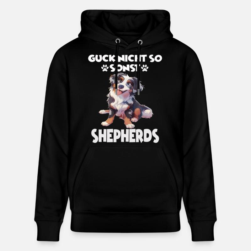 Australian Shepherd T Gassi Hundehalter Aussie - Stanley/Stella Unisex Bio-Hoodie CRUISER  - Schwarz