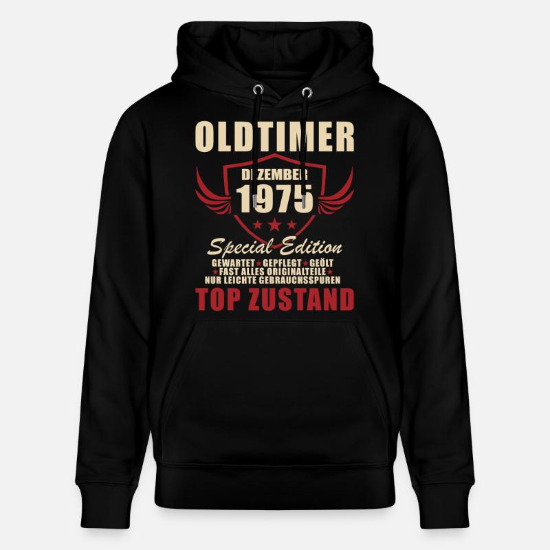 Logo Oldtimer 1975 Édition spéciale - Sweat à capuche bio CRUISER Stanley/Stella Unisexe - noir