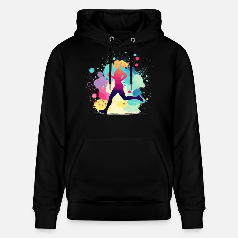 Coureur, course, marathon, jogging, jogging - Sweat à capuche bio CRUISER Stanley/Stella Unisexe - noir