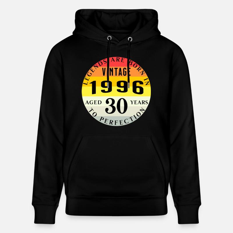 30e anniversaire 1996 - Sweat à capuche bio CRUISER Stanley/Stella Unisexe - noir