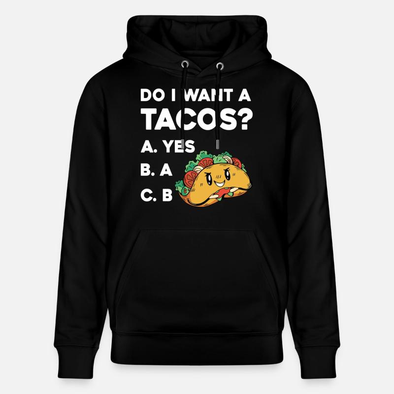 Taco Frage: Ja Oder Nein - Stanley/Stella Unisex Bio-Hoodie CRUISER  - Schwarz