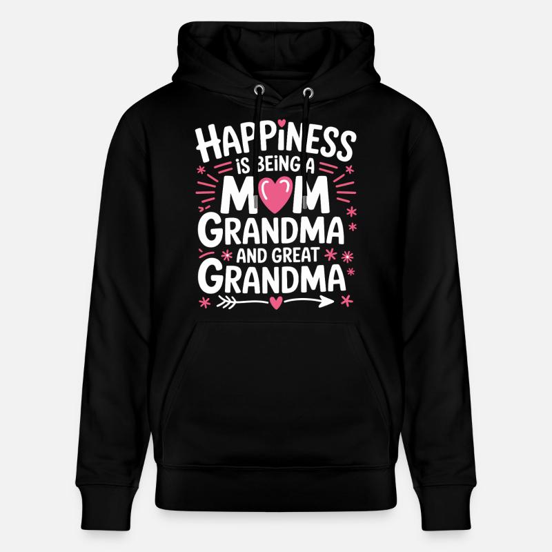 Happiness Design: Mama Oma Großmutter - Stanley/Stella Unisex Bio-Hoodie CRUISER  - Schwarz