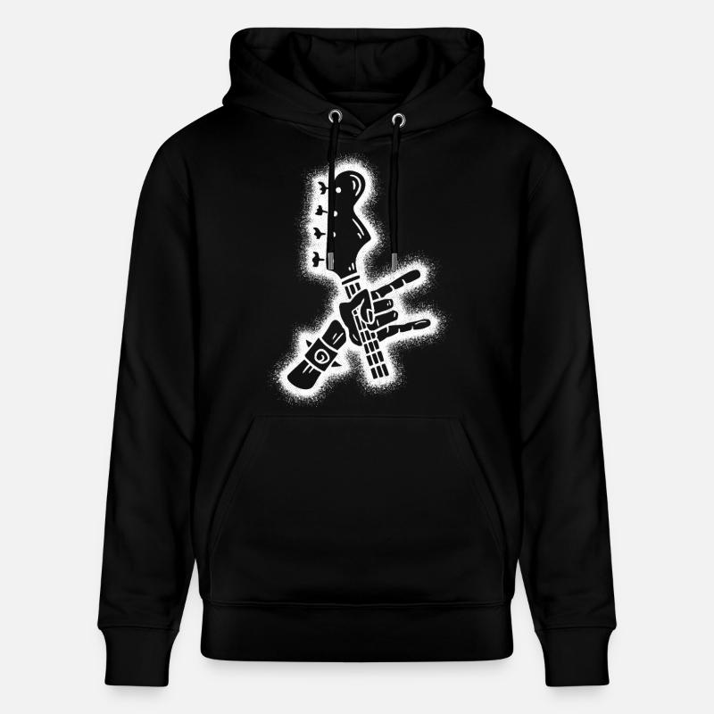 Guitariste Guitariste Garçons Guitare Hommes - Sweat à capuche bio CRUISER Stanley/Stella Unisexe - noir