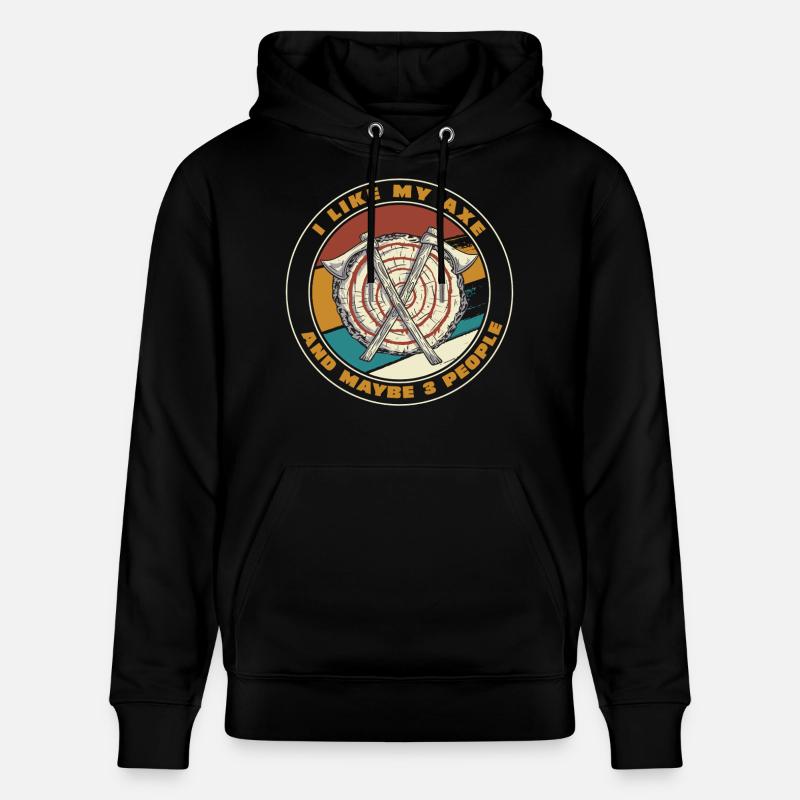 Patch rétro Axe Targets - Sweat à capuche bio CRUISER Stanley/Stella Unisexe - noir