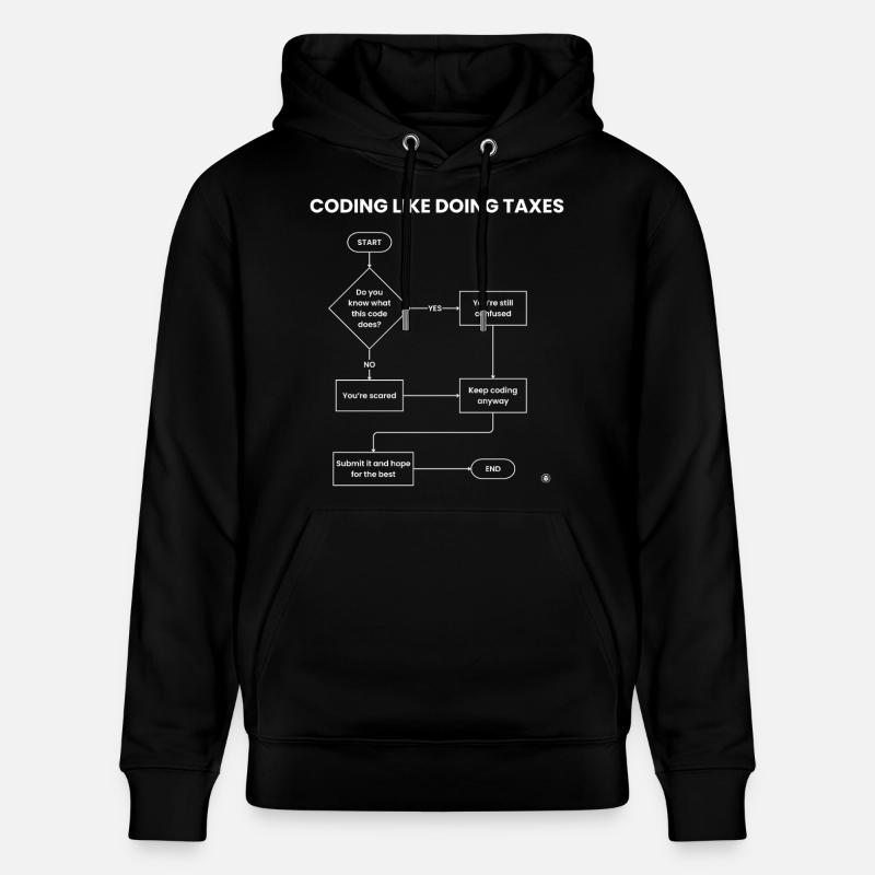 Codierung wie Steuererklärung – Hope Gift einreichen - Stanley/Stella Unisex Bio-Hoodie CRUISER  - Schwarz