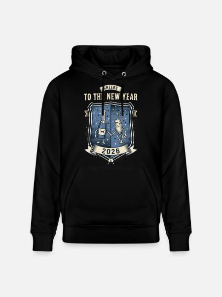 Prost auf die Neujahrsfeier 2026 - Stanley/Stella Unisex Bio-Hoodie CRUISER - Schwarz