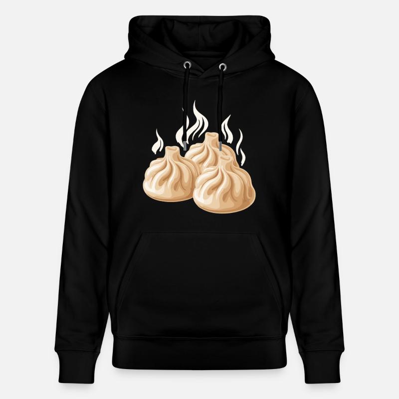 Dampfende Dumpling-Design - Stanley/Stella Unisex Bio-Hoodie CRUISER  - Schwarz