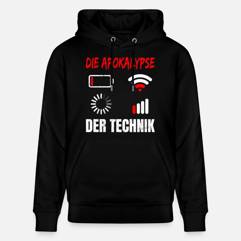 Coder L’APOCALYPSE DE LA TECHNOLOGIE DRÔLE - Sweat à capuche bio CRUISER Stanley/Stella Unisexe - noir