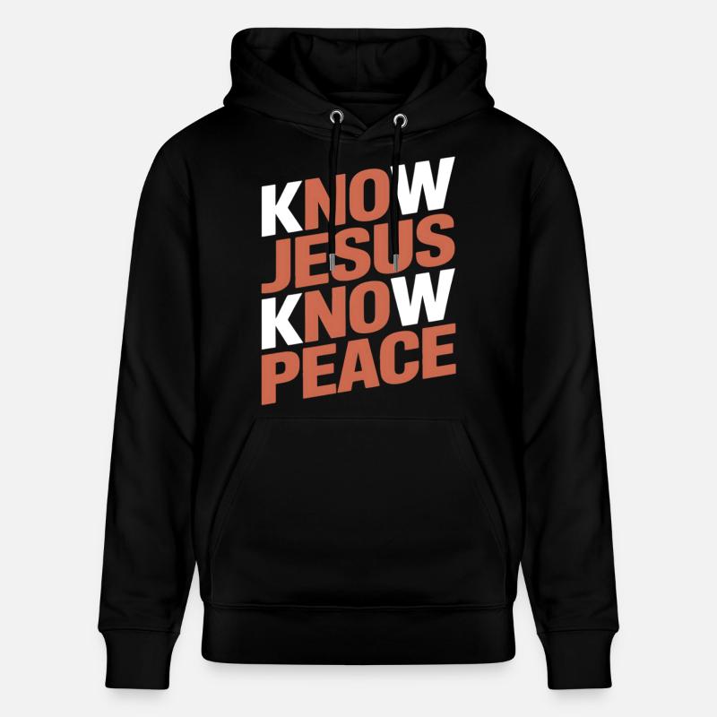 Connais Jésus, connais la paix - Sweat à capuche bio CRUISER Stanley/Stella Unisexe - noir