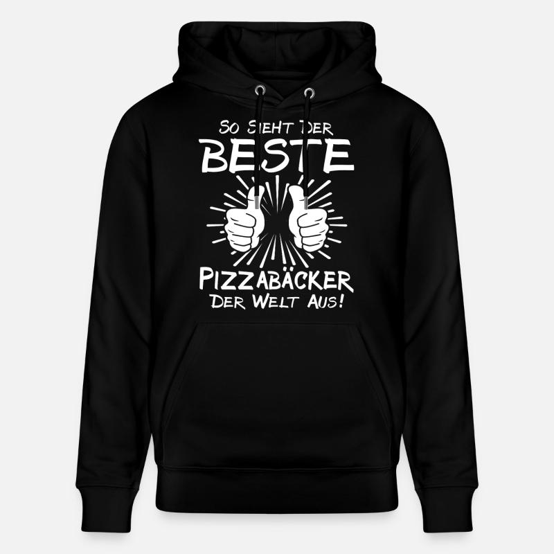 Bester Pizzabäcker - Stanley/Stella Unisex Bio-Hoodie CRUISER  - Schwarz