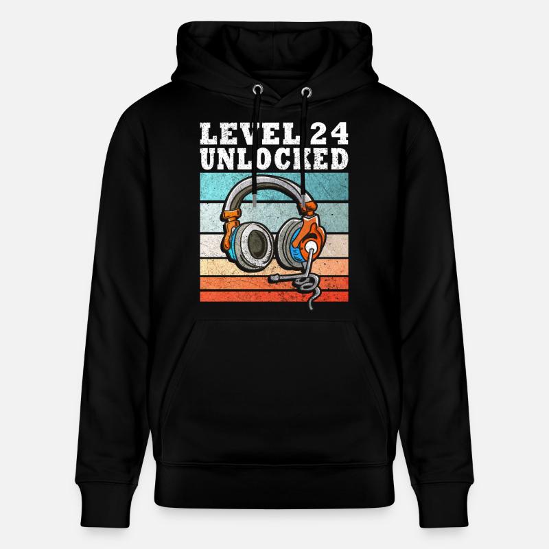 Level 24 Unlocked Kopfhörer - Stanley/Stella Unisex Bio-Hoodie CRUISER  - Schwarz