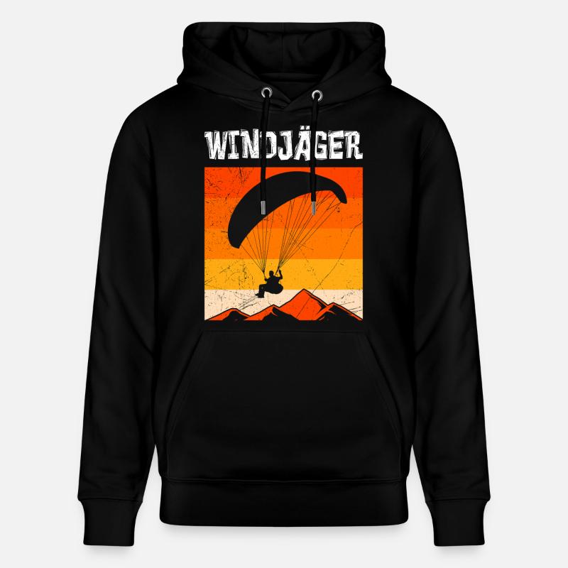 Paraglider WINDJÄGER Funny - Sweat à capuche bio CRUISER Stanley/Stella Unisexe - noir