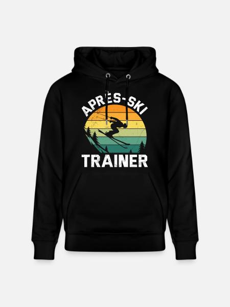 Skier funny APRES-SKI TRAINER FUNNY - Stanley/Stella CRUISER Unisex Organic Hoodie - black