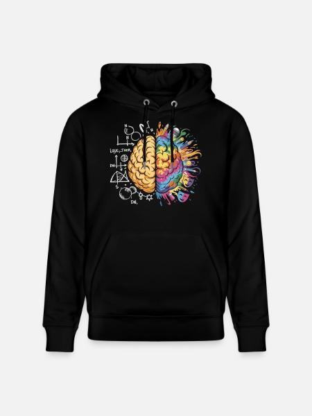 Kreativhirn Farbexplosion - Stanley/Stella Unisex Bio-Hoodie CRUISER  - Schwarz