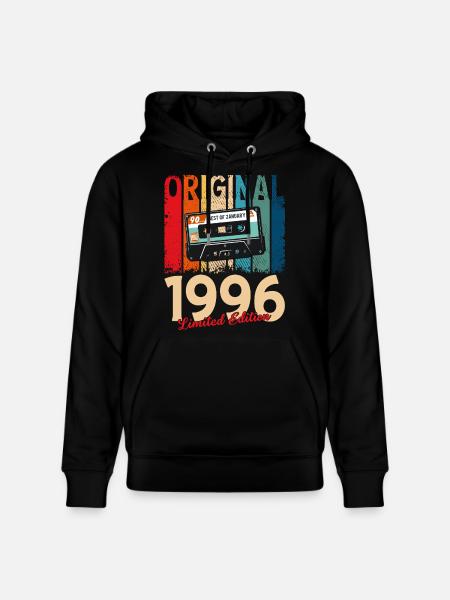 Cassette du 30e anniversaire janvier 1996 - Sweat à capuche bio CRUISER Stanley/Stella Unisexe - noir