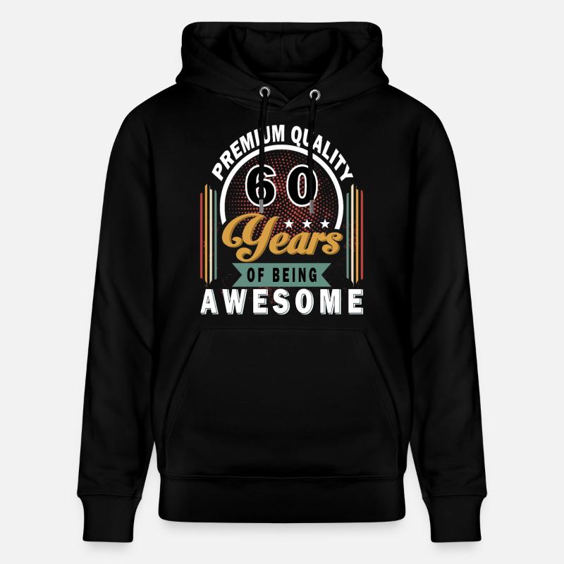 60 ans d’Awesome - Sweat à capuche bio CRUISER Stanley/Stella Unisexe - noir