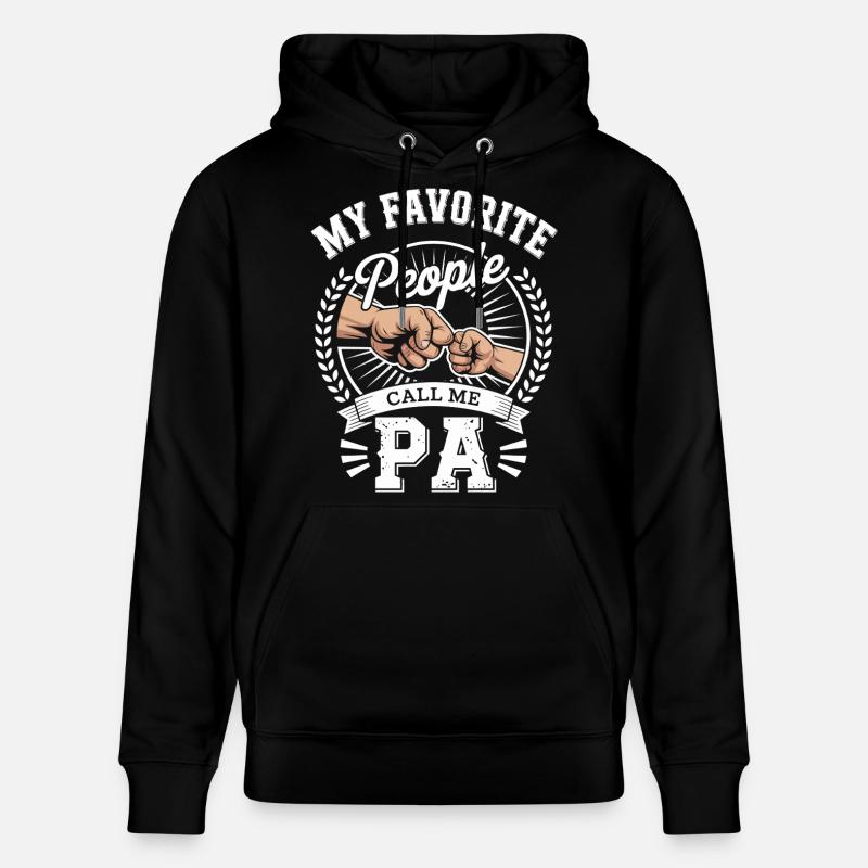Mon père préféré appelle-moi PA - Sweat à capuche bio CRUISER Stanley/Stella Unisexe - noir