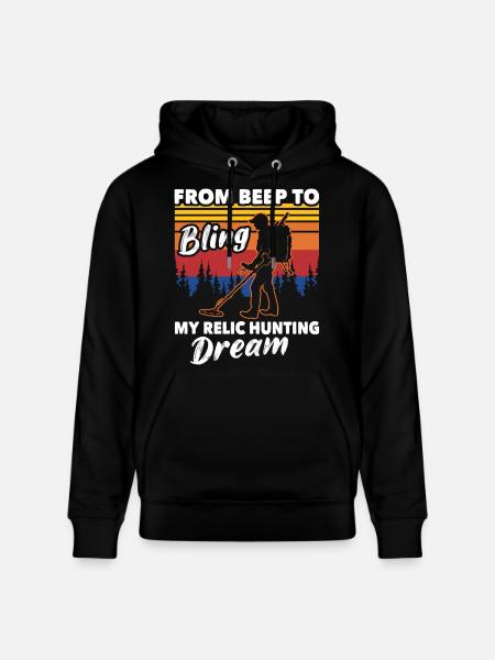 Metal Detector Relics Search - Stanley/Stella CRUISER Unisex Organic Hoodie - black