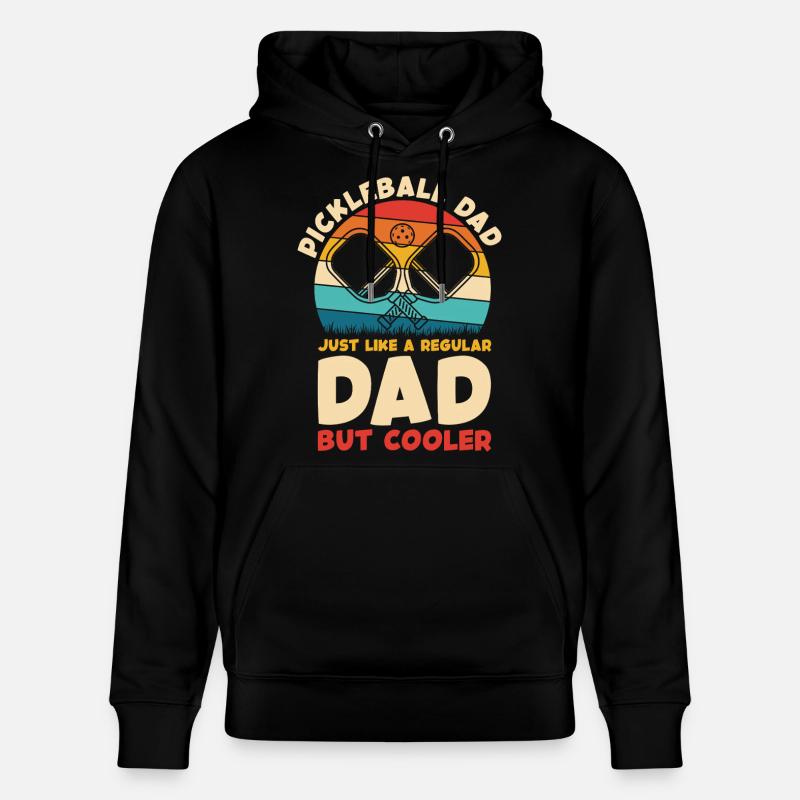 Pickleball Dad Cooler Than Regular - Stanley/Stella Unisex Bio-Hoodie CRUISER  - Schwarz