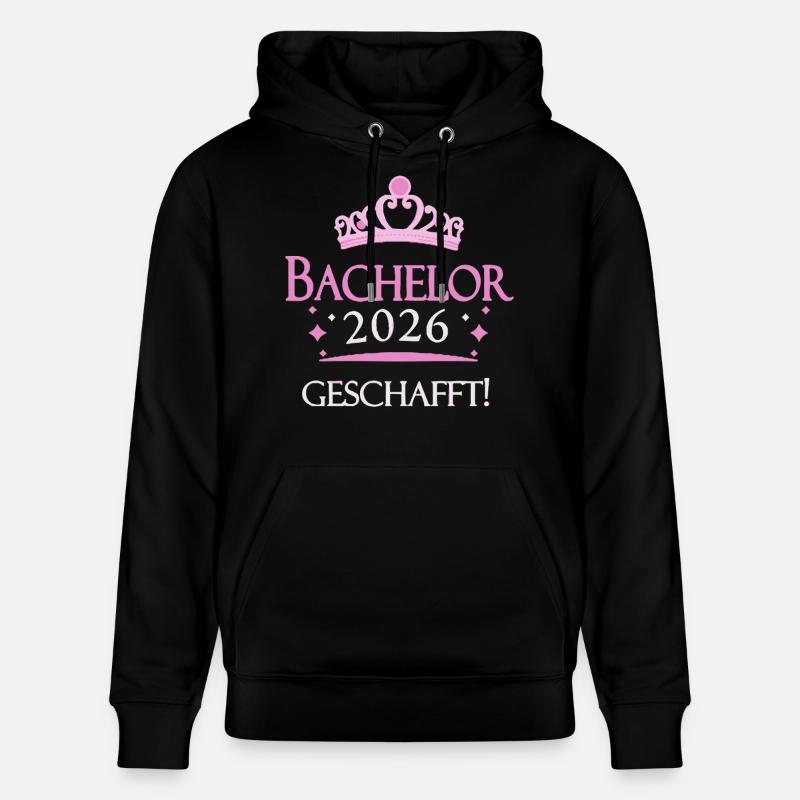 Bachelor 2026 Crown - Sweat à capuche bio CRUISER Stanley/Stella Unisexe - noir