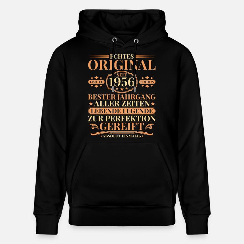 Millésime d’anniversaire 1956 Née - Sweat à capuche bio CRUISER Stanley/Stella Unisexe - noir