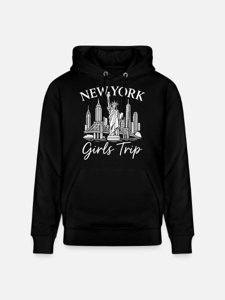 New York Girls Trip - Stanley/Stella CRUISER Unisex Organic Hoodie - black