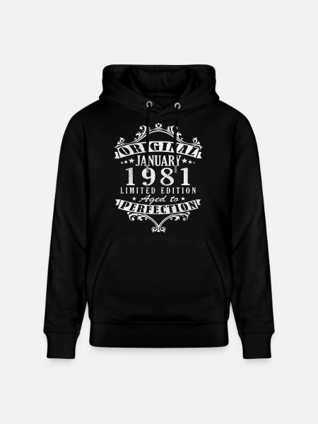 45e anniversaire Original janvier 1981 - Sweat à capuche bio CRUISER Stanley/Stella Unisexe - noir