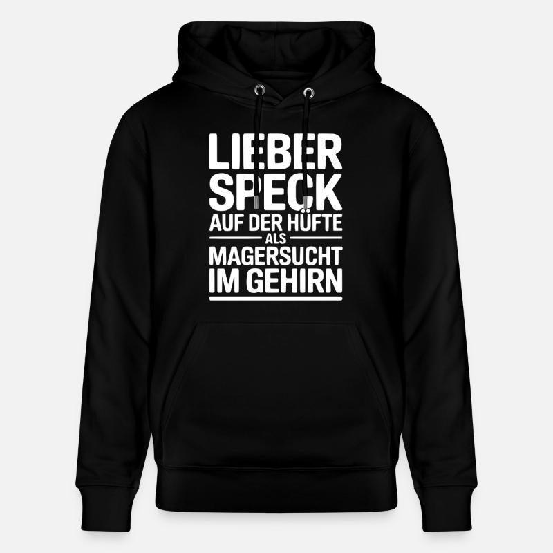 Lieber Speck auf der Hüfte - Stanley/Stella Unisex Bio-Hoodie CRUISER - Schwarz