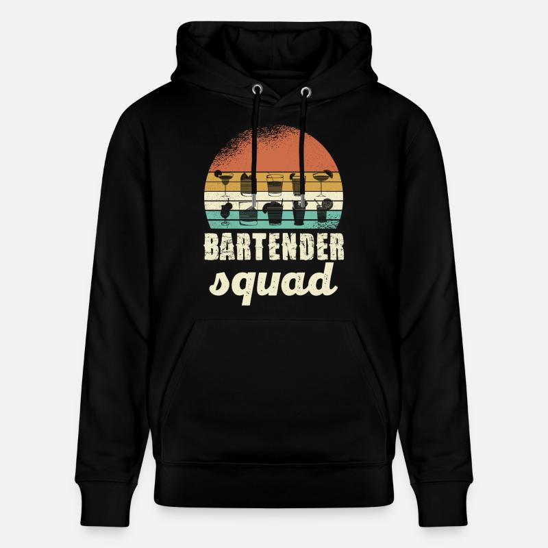 Barmans Squad Rétro - Sweat à capuche bio CRUISER Stanley/Stella Unisexe - noir