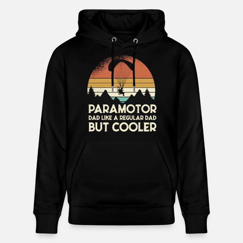 Paramoteur Papa Retro Sunset - Sweat à capuche bio CRUISER Stanley/Stella Unisexe - noir