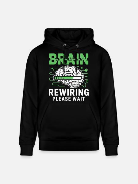 Brain Restart Please Wait - Stanley/Stella CRUISER Unisex Organic Hoodie - black