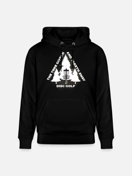 Disc Golf The Tree Giveth And Taketh Away - Stanley/Stella CRUISER Unisex Organic Hoodie - black