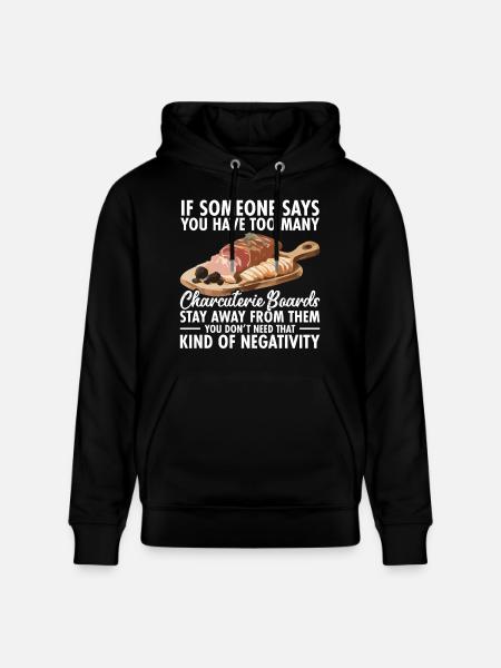 Charcuterie Lover Board Making Cheese Board - Stanley/Stella CRUISER Unisex Organic Hoodie - black