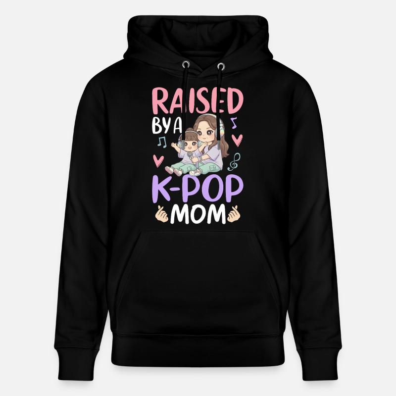 Élevée par une maman K-Pop - Sweat à capuche bio CRUISER Stanley/Stella Unisexe - noir