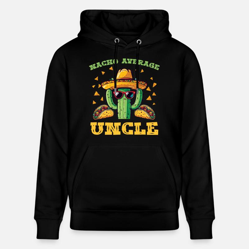 Cactus avec sombrero et tacos - Sweat à capuche bio CRUISER Stanley/Stella Unisexe - noir