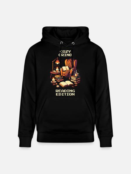 Cozy Grind | Cozy Reading Books - Stanley/Stella CRUISER Unisex Organic Hoodie - black