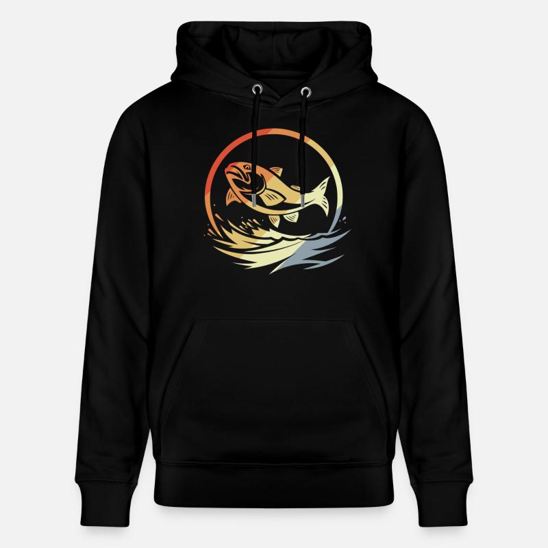 Pêche de style rétro - Sweat à capuche bio CRUISER Stanley/Stella Unisexe - noir