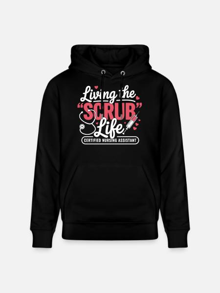 Living the Scrub Life - Stanley/Stella CRUISER Unisex Organic Hoodie - black