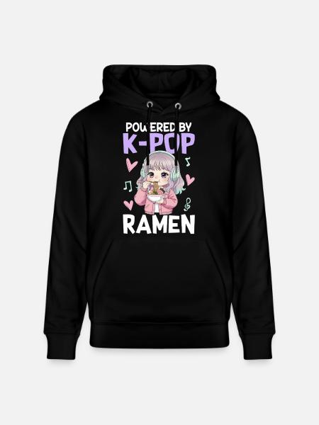 Powered By K-Pop Ramen - Stanley/Stella CRUISER Unisex Organic Hoodie - black