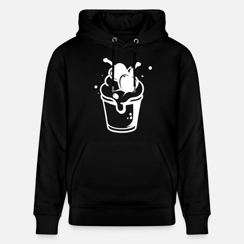 Dessin de coupe glacée - Sweat à capuche bio CRUISER Stanley/Stella Unisexe - noir