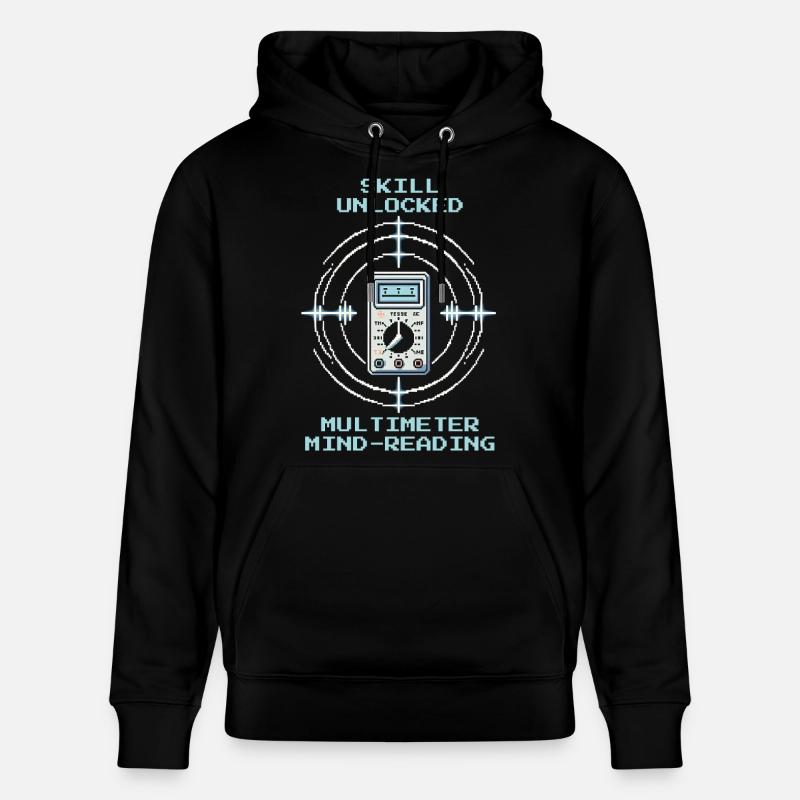 Multimeter-Mindreading | Messen Elektriker - Stanley/Stella Unisex Bio-Hoodie CRUISER  - Schwarz