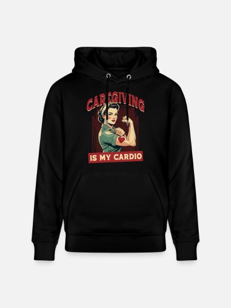 Nurse, geriatric care - Stanley/Stella CRUISER Unisex Organic Hoodie - black