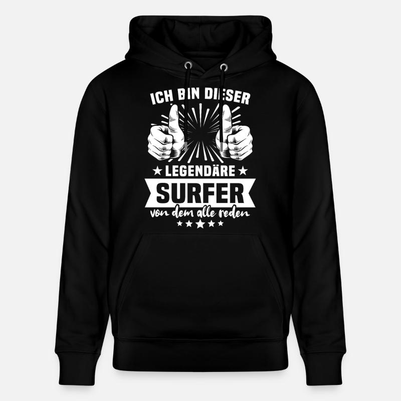 Légende du surfeur - Sweat à capuche bio CRUISER Stanley/Stella Unisexe - noir
